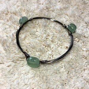 Silver bangle bracelet